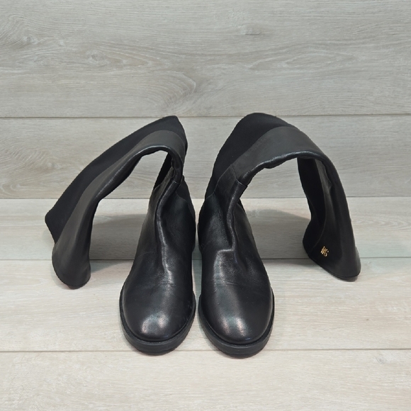 Stuart Weitzman Women Gillian 60 Microstretch Leather Riding Boots Shoes Sz 7 - Picture 4 of 16